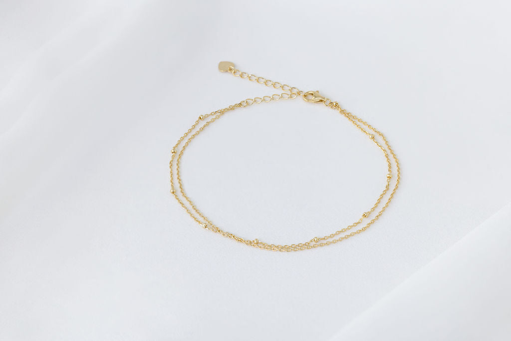 Double Layer Anklet Gold