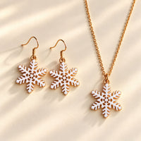 Snowfall Snowflake Earrings & Pendant Necklace Set