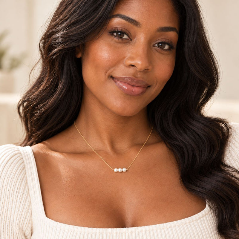 necklace worn by a beautiful woman