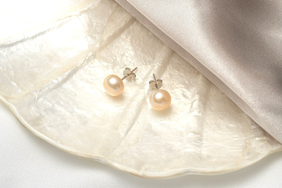 The Classic Pearl Button Stud