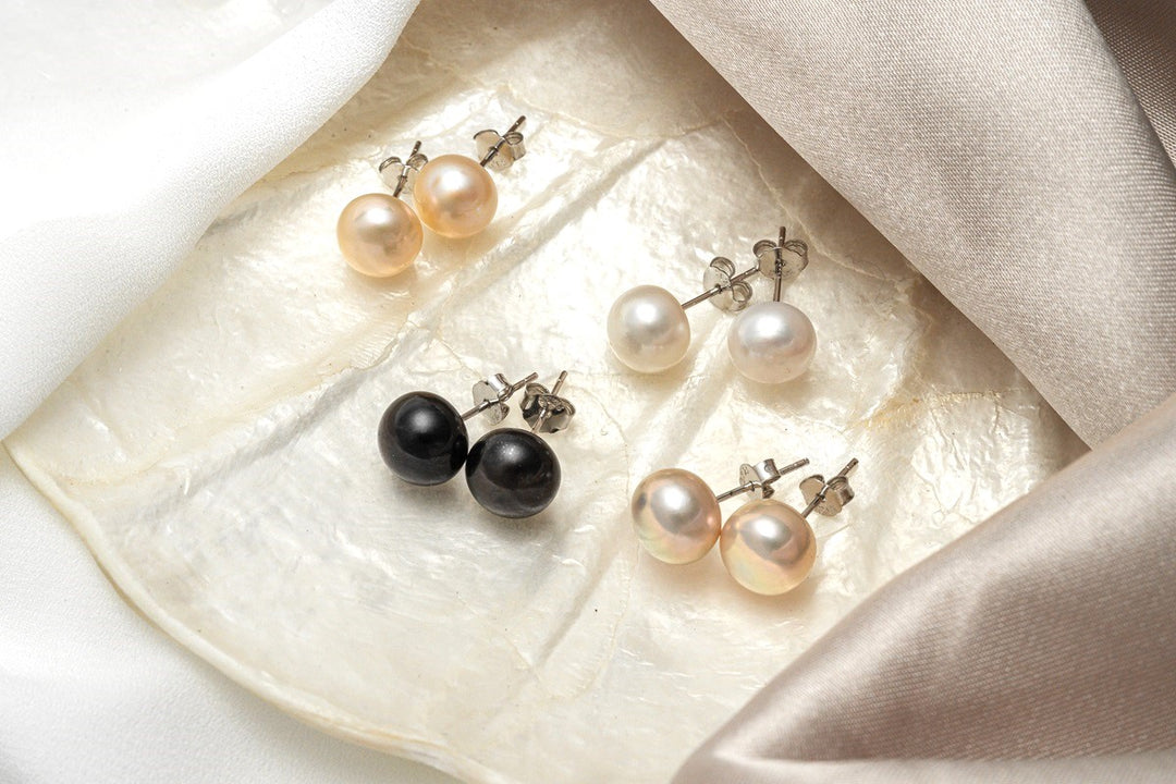 The Classic Pearl Button Stud