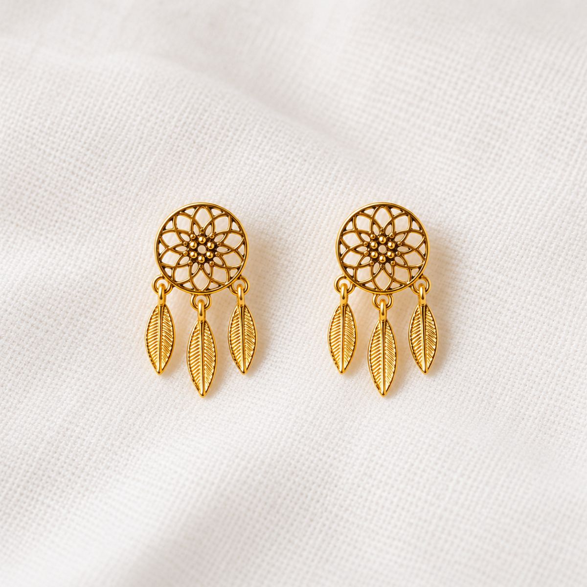 Gold vermeil dreamcatcher sterling silver