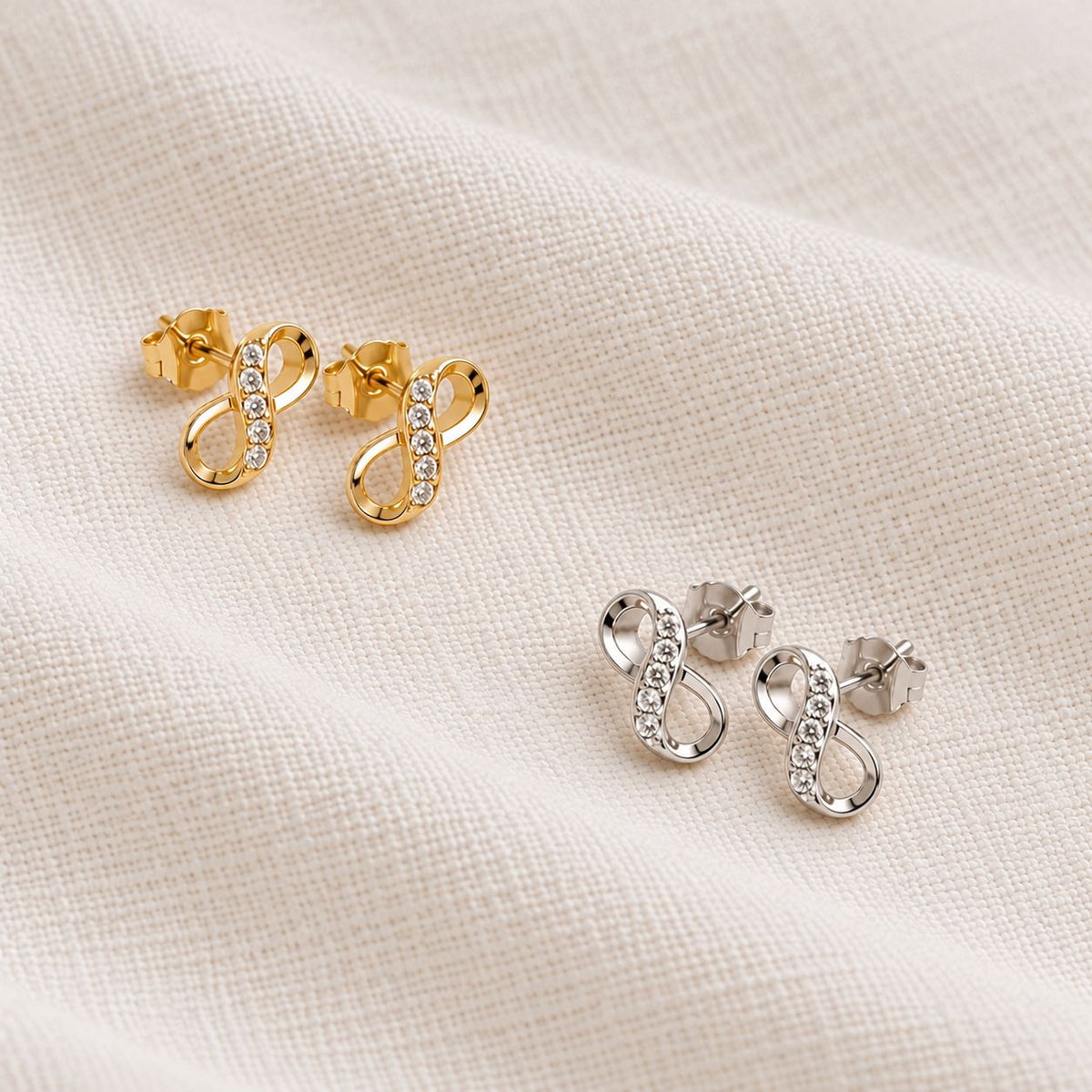 gold plated and sterling silver stud