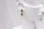 Load image into Gallery viewer, The Blue Infinity Pearl Earrings