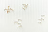Various nose studs on a white background