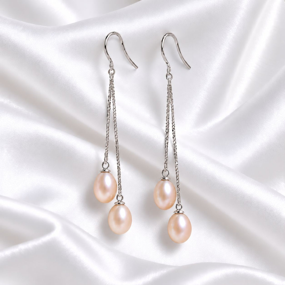 champagne pearl and silver string