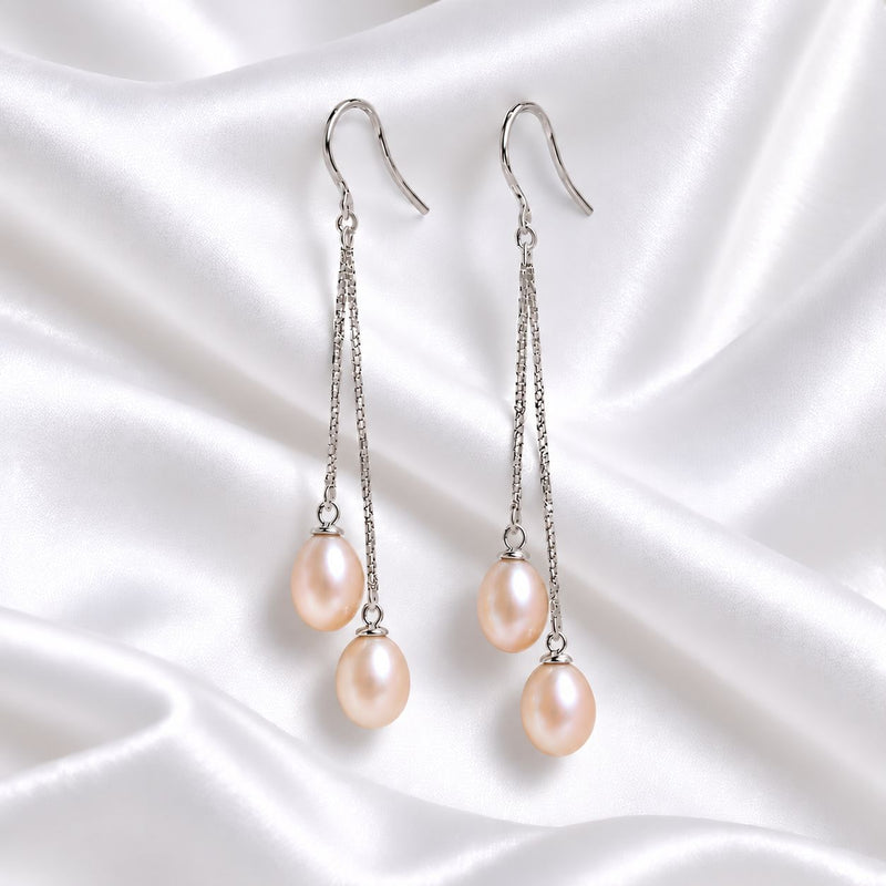 champagne pearl and silver string