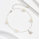 Load image into Gallery viewer, Full of Pearly Stars Anklet
