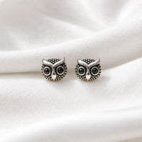 Sterling Silver Owl Stud Earrings Hypoallergenic