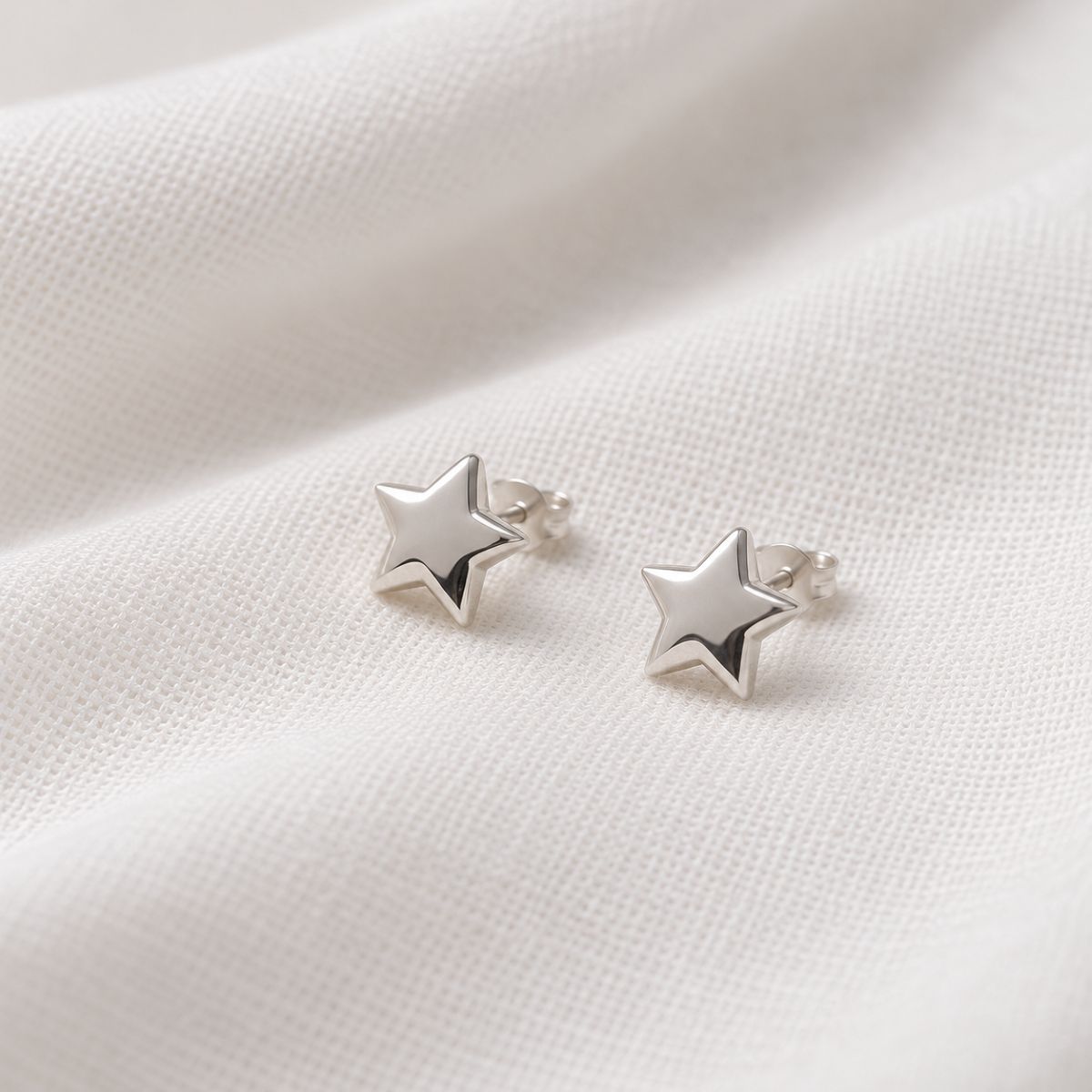 Sterling Silver Stars on plain white background