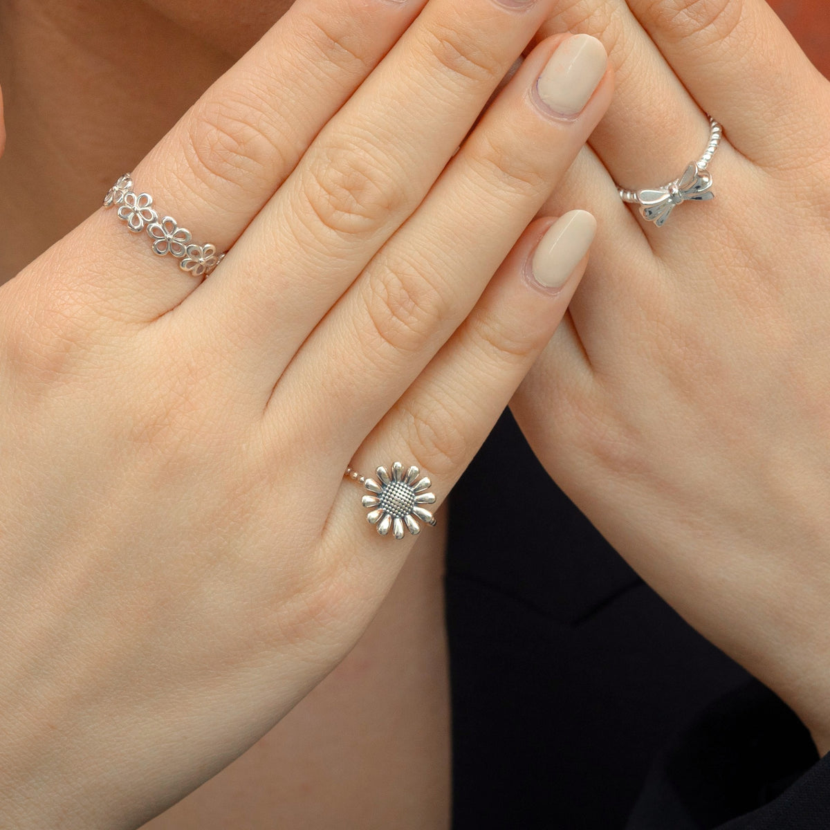 Sunflower Sterling Silver RIng