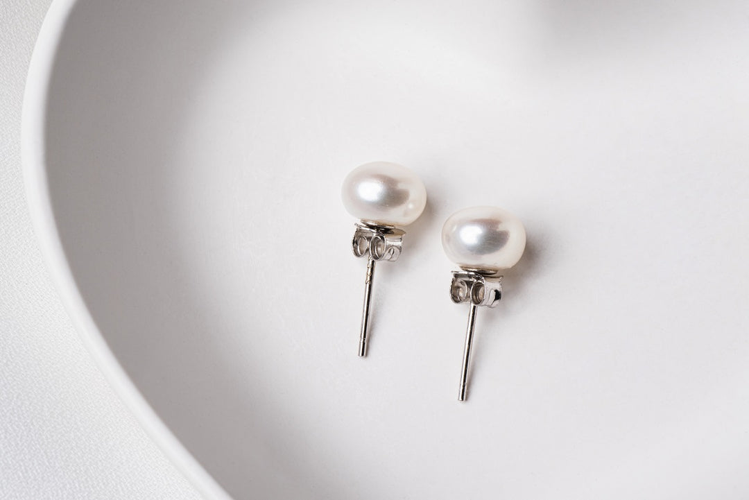 The Classic Pearl Button Stud