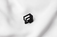 A matte black ring with a minimalist design, 3D printed from sustainable PA12 nylon, displayed on a white background.