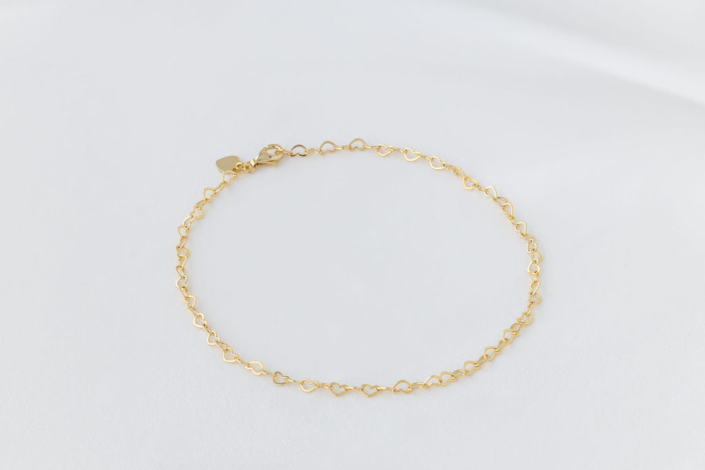Young Hearts Anklet Gold