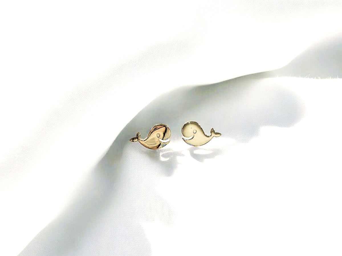 Baby Whale Stud Earrings