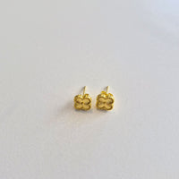 clover gold vermeil stud earrings