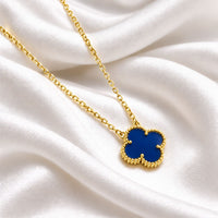 daphne necklace blue on gold vermeil