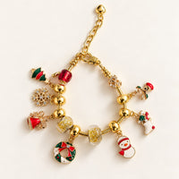 Christmas Charm Bracelet | Rudolph, Snowflake, Wreath & Tree
