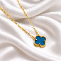 daphne necklace light blue on gold vermeil