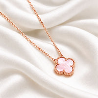pink clover on rose gold vermeil