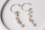 Load image into Gallery viewer, Crescent Moon Pearl Earrings