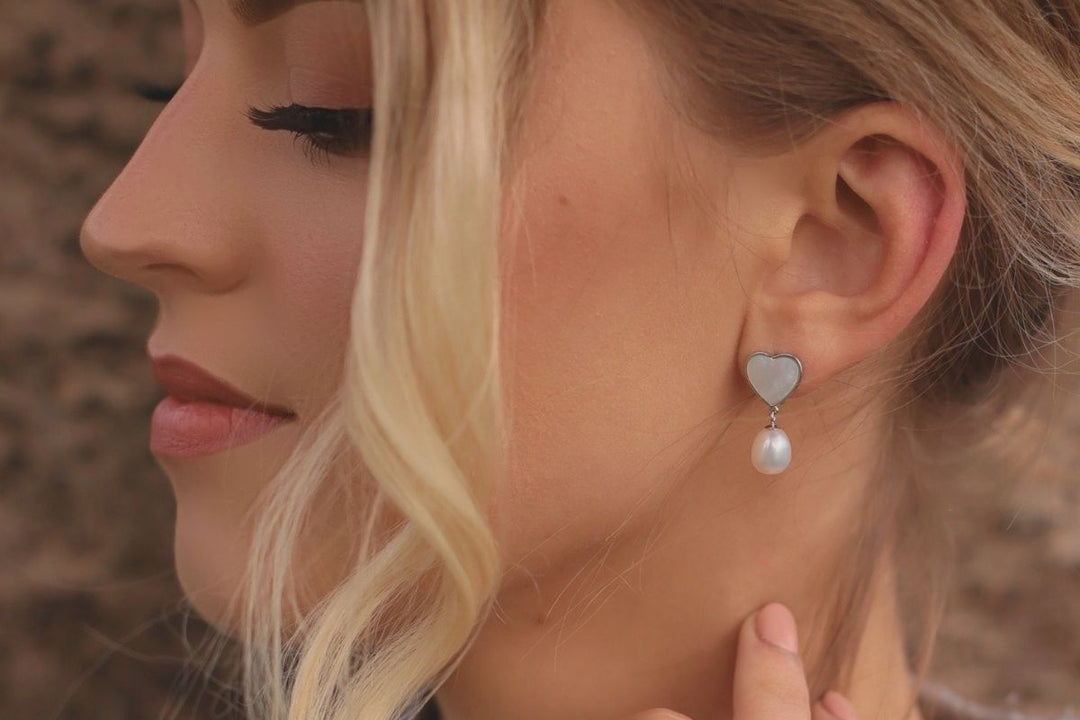 The Pure Heart Pearl Earrings gaiafinejewels