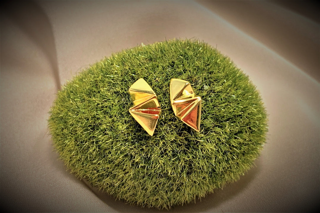 The Paper Fold Studs gaiafinejewels