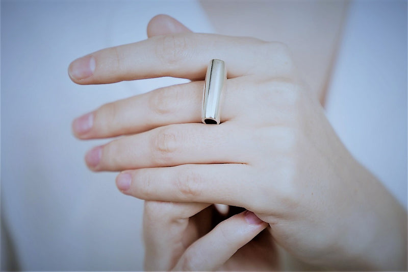 Scvle Ring Scroll Ring | Polished Sterling Silver Elegant scroll – gaiafinejewels